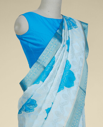 Blue+floral+motifs+%26+jaal+design+mysore+silk+saree%2C+contrast+intricate+design+zari+border