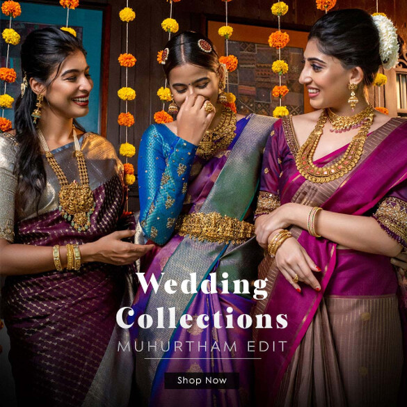 Kanchi Bridal Wear Pure Kanchipuram Silk Sarees With 2g Gold Zari, 6 M  (with Blouse Piece)