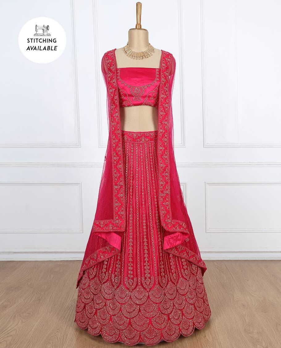 Buy matching sherwani with pink lehenga for men Online from Indian  Designers 2024