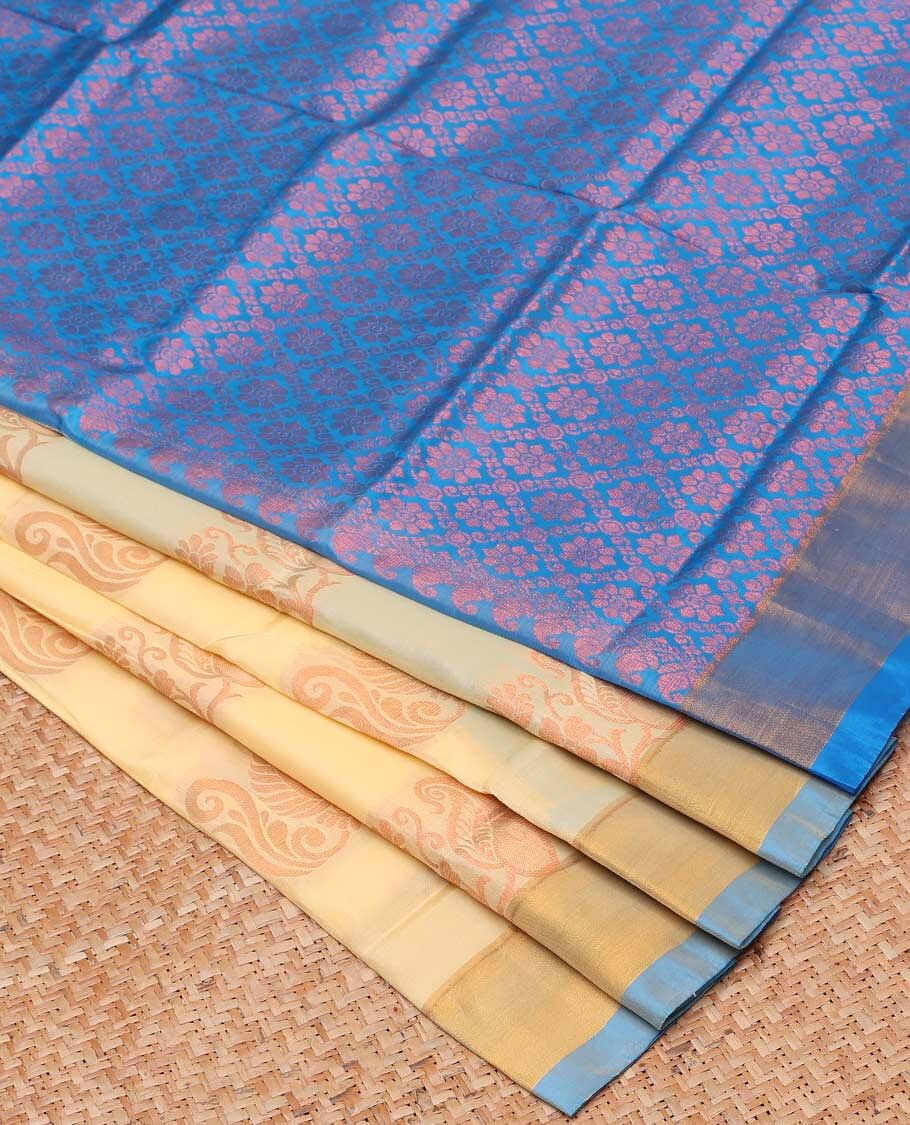 Uppada Pattu sarees online Olive Green Royal Blue HYBUP63 – iBuyFromIndia