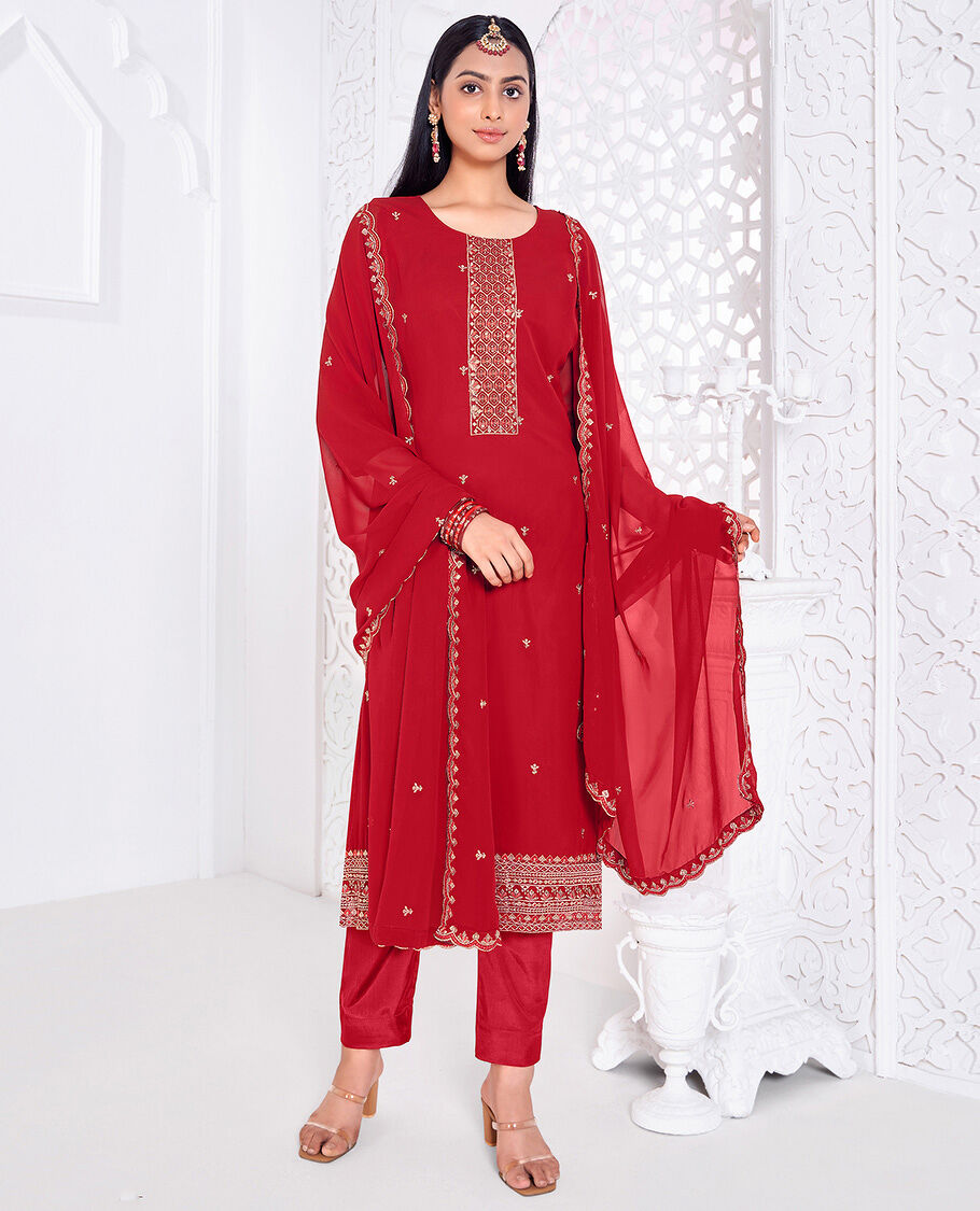 Mix Ladies Chinon Readymade Dress Collection at Rs 1275/set in