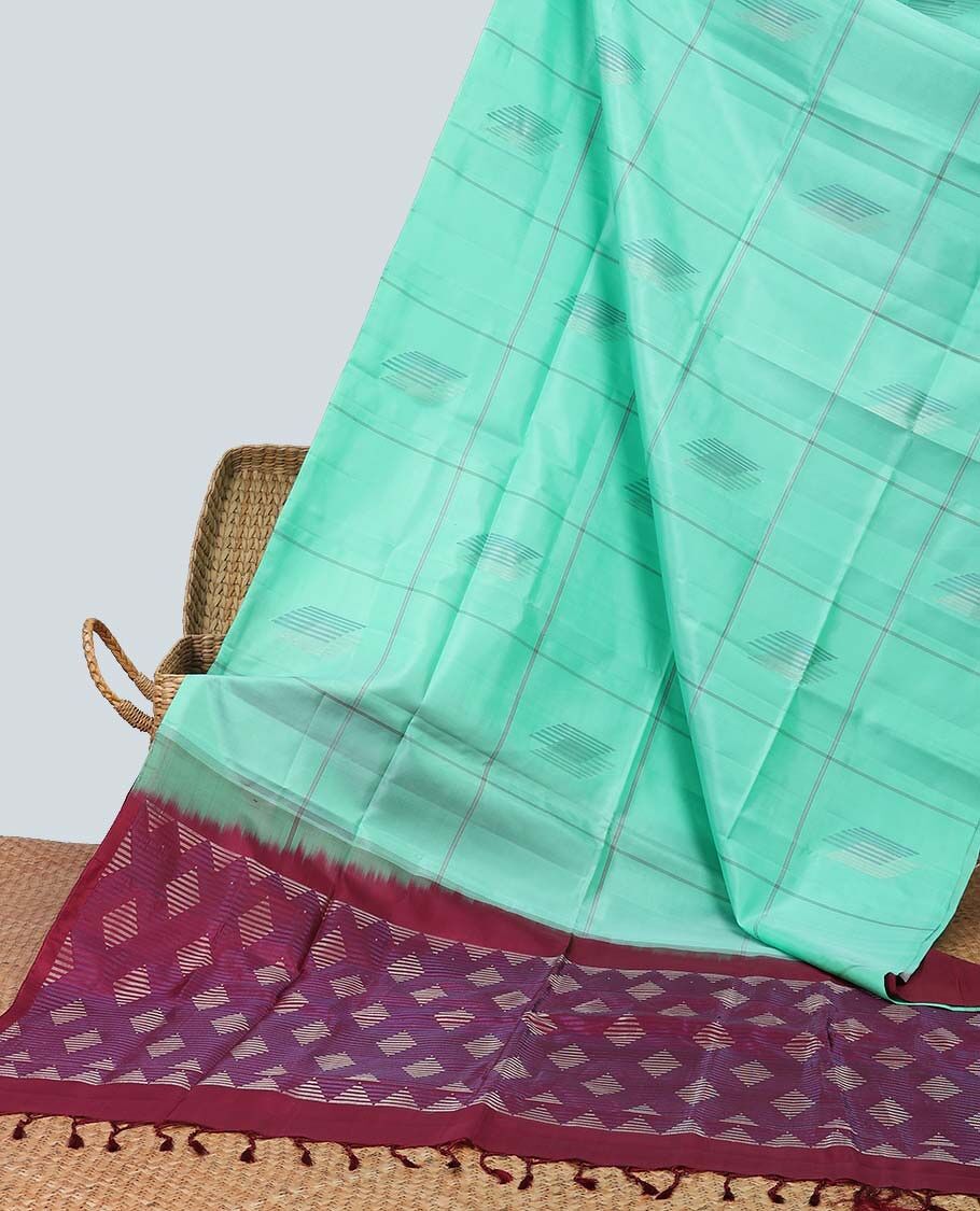 Elegant Multicolor Checked Soft Silk Sarees || plain silk saree with low  cost - YouTube