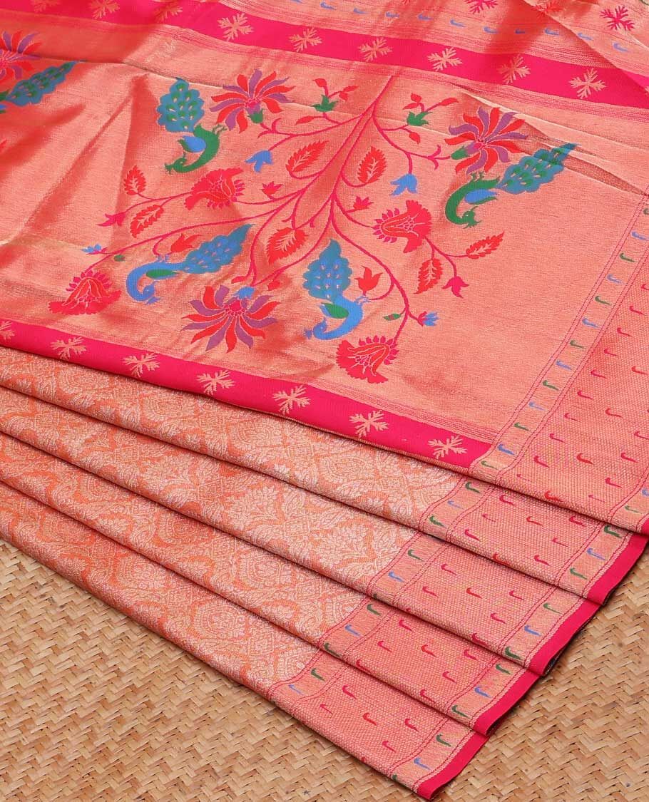 PURE PAITHANI SEMI-SILK SAREE 22421N – Griiham