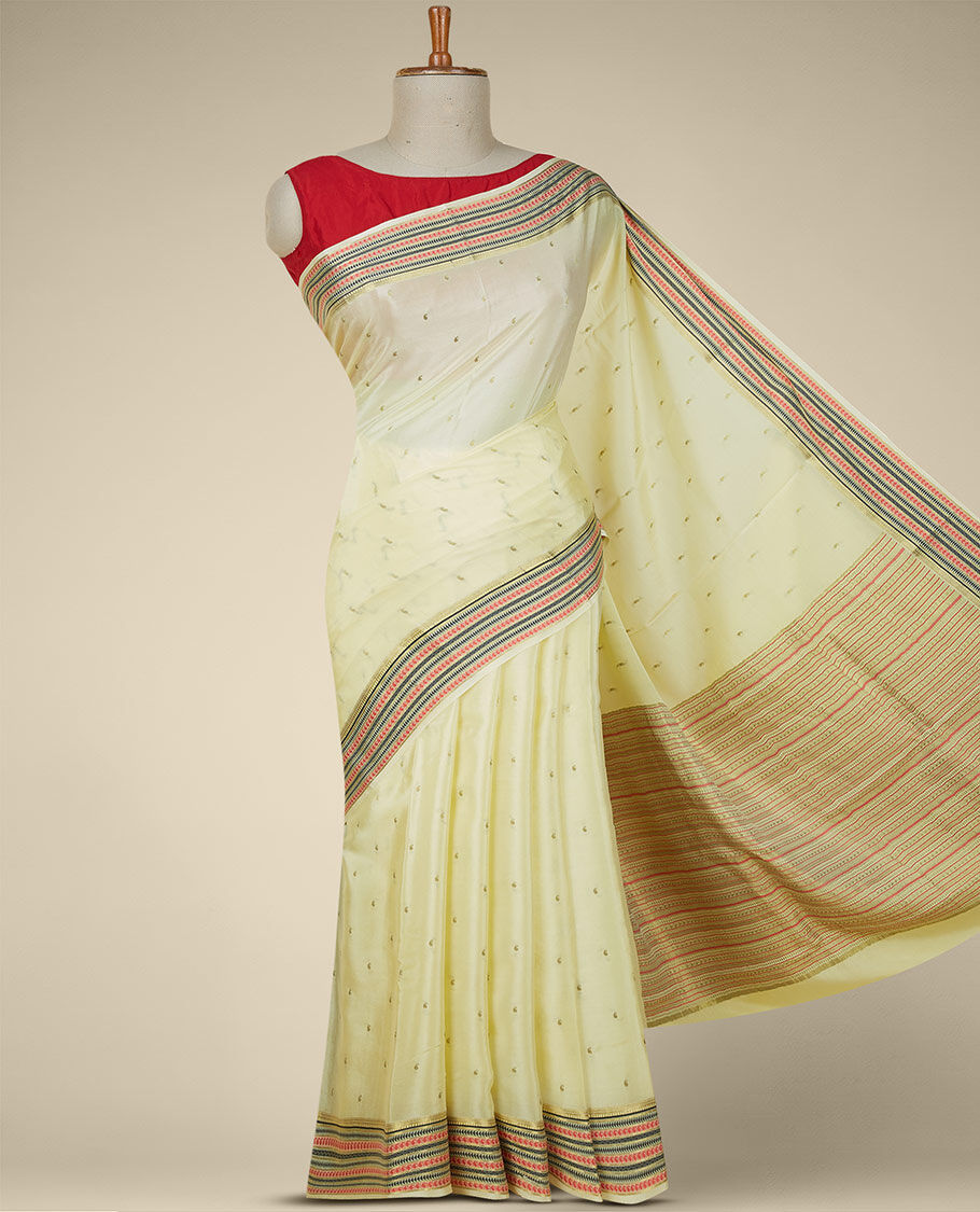 Buy PATISOL White & Yellow Mysore Silk Saree with Blouse Piece_(  Gor_CHILD-YELLOW ) Online at Best Prices in India - JioMart.