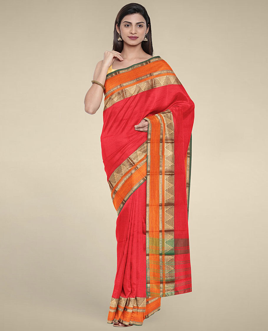 hand woven Casual Wear Kanchi cotton sarees, With Blouse, 6.3 m at Rs 1180  in Chennai