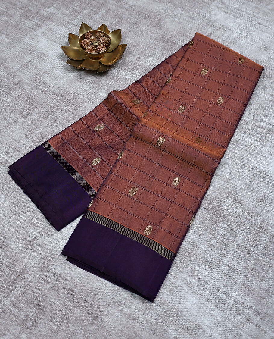 Cream Block Printed Tussar Silk Saree - Prasiddhi Silks